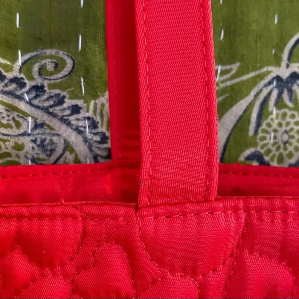 Kate Spade Fragrances Red Hearts Quilted Tote Bag